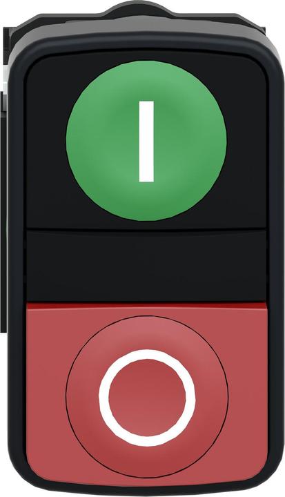 Produktbild Schneider Electric Pushbutton Dble Green I Red O 1NO/1NC