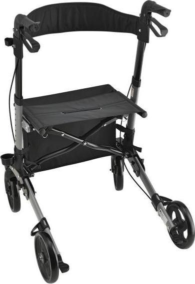 Actual product image Juskys Vital rollator with seat & shopping bag