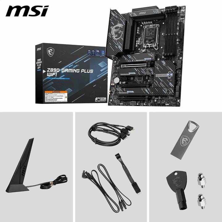 Productafbeelding MSI Z890 GAMING PLUS WIFI (LGA 1851, Intel Z890, ATX)