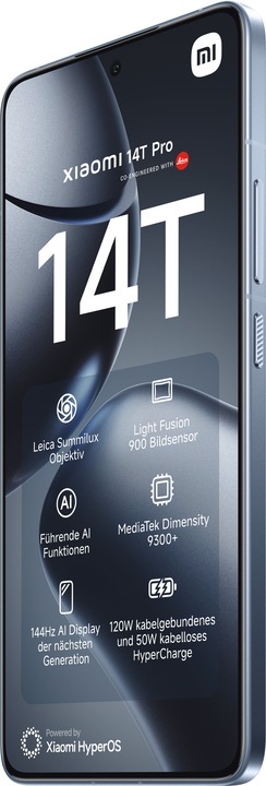 Produktbild Xiaomi 14T Pro (512 GB, Titan Blue, 6.67", Dual SIM, 50 Mpx, 5G)
