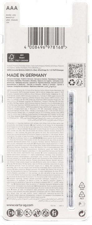 Actual product image Varta Energy (30 pcs., AAA, 1200 mAh)
