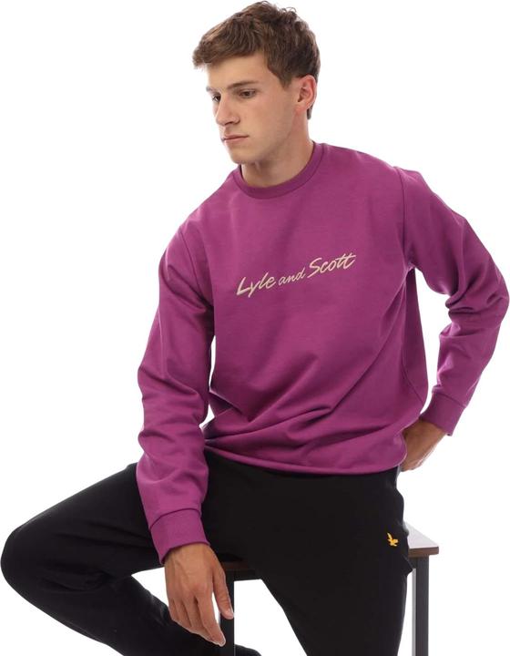 Actual product image Lyle and Scott Mens Script Sweatshirt (XS)
