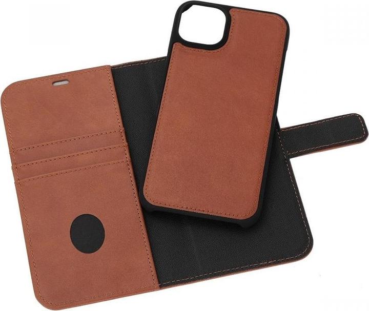 Actual product image Radicover Radiation Protection Wallet Vegan Leather 2in1 iPhone 14 PLUS Exclusive Brown (Apple iPhone 14 Plus)