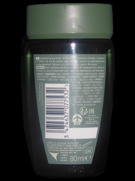 Produktbild Kérastase Genesis Homme Bain Force Quotidien (80ml) Geschenk (80 ml, Flüssiges Shampoo)