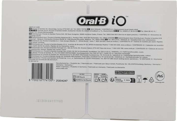 Actual product image Oral-B iO Sanfte Reinigung, Original Aufsteckbürsten (8 x)