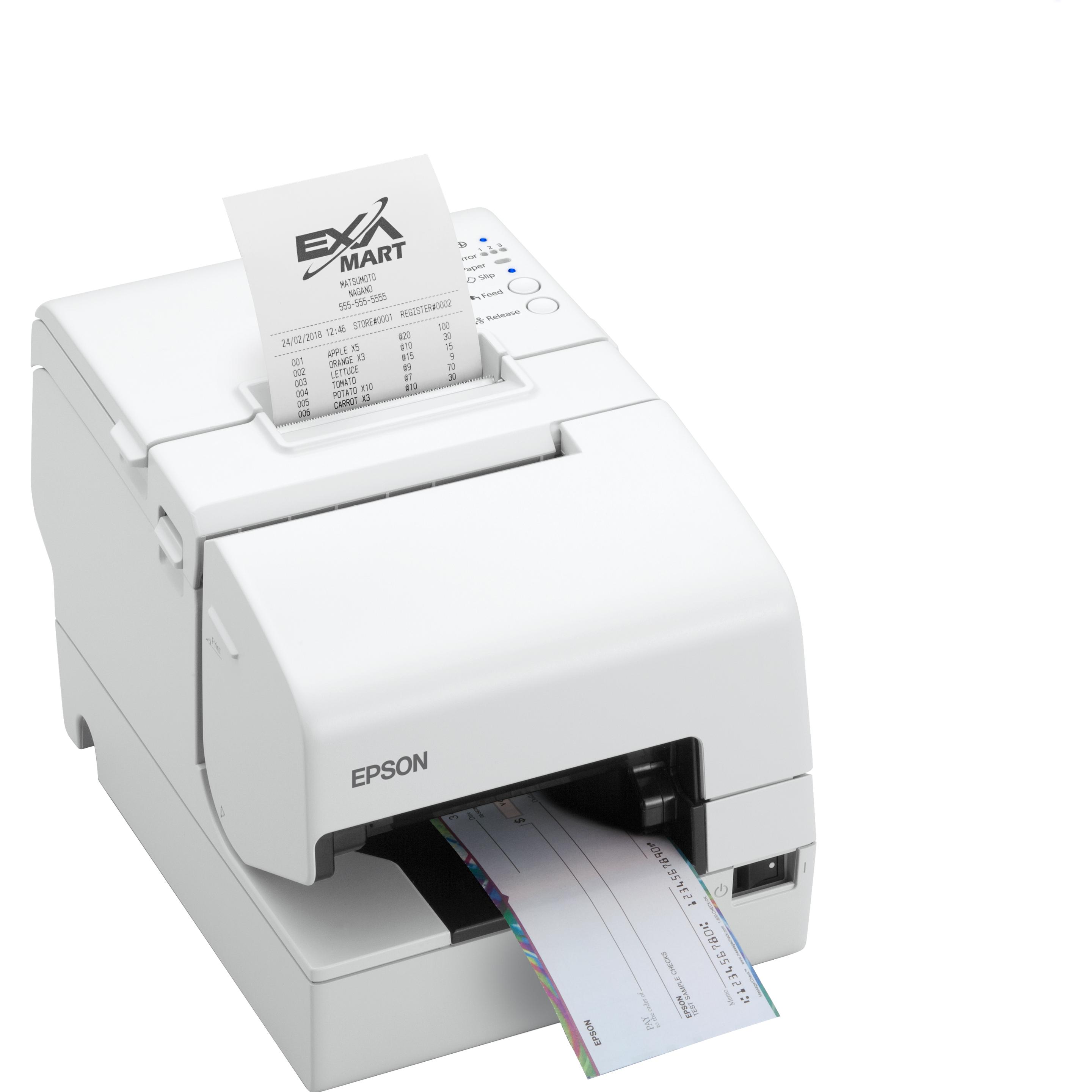 Epson TM-H6000V-213P1: Seriale, MICR, bianco, PSU, EU (NFC, USB, WiFi), Stampante scontrini, Bianco