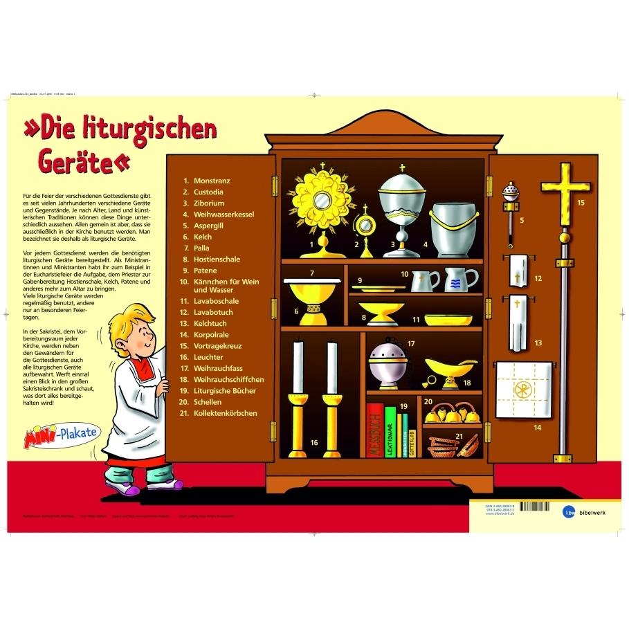 Die Liturgischen Geräte - MINI-Plakat: ergänzt mit Methodenhilfen für die MINI-Pastoral, Fachbücher von Monika Gunkel