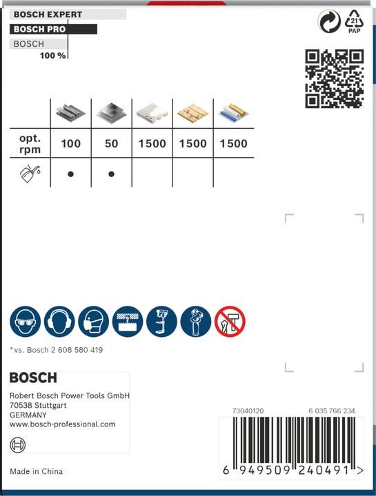 Valori nutrizionali e ingredienti Bosch Professional Zubehör Sega a tazza PRO Multi Material PC Plus, 86 mm (86 millimetri)