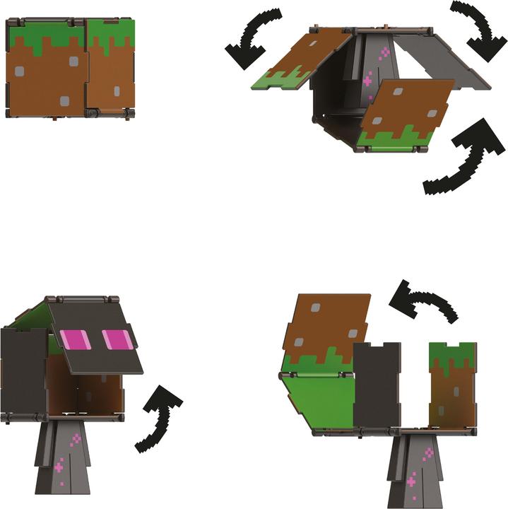 Actual product image Minecraft Flippin' Figure Enderman + Grass