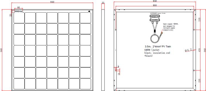 Actual product image Swaytronic Solar panel (180 W, 8.50 kg)