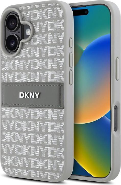 Actual product image DKNY Repeat Pattern Tonal Stripe Backcover (Apple iPhone 16)