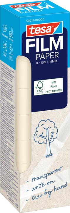 Produktbild tesa tesafilm Papier Klebeband 10m 19mm 8 Rollen Turm (19 mm)