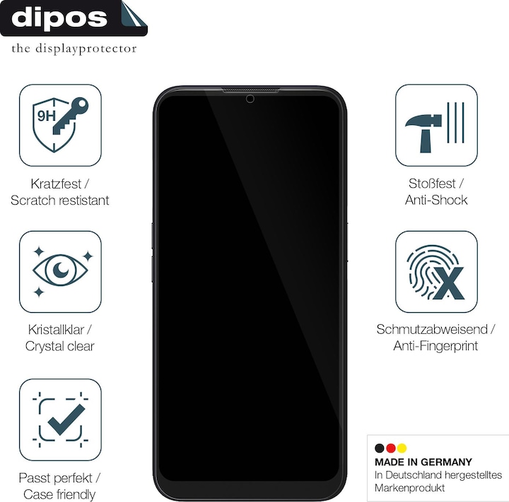 Actual product image Dipos Anti-Shock Screen Protector Clear (1 Piece, Doro 8200)