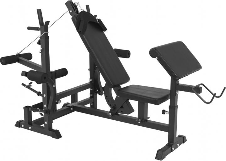 Immagine prodotto Gorilla Sports Stazione di forza del banco dei pesi e set di bilancieri