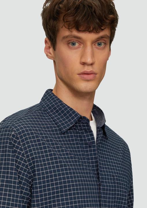 Produktbild S.Oliver Hemd Regular Fit: Kariertes Hemd aus Baumwollstretch mit Brusttasche (M)