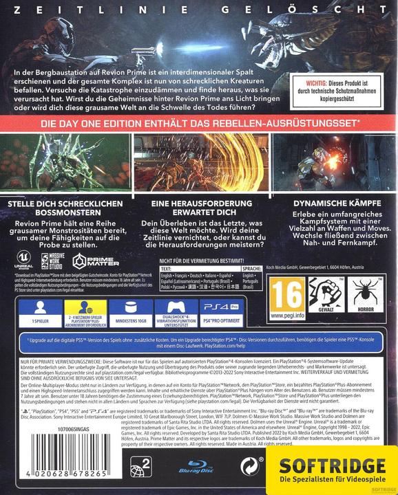 Actual product image Dolmen Day One Edition (PS4) (PS4, DE)
