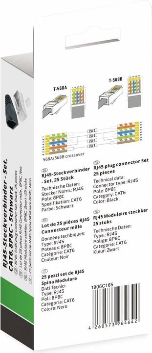 Image du produit Quadrios Jeu de connecteurs RJ 45 6