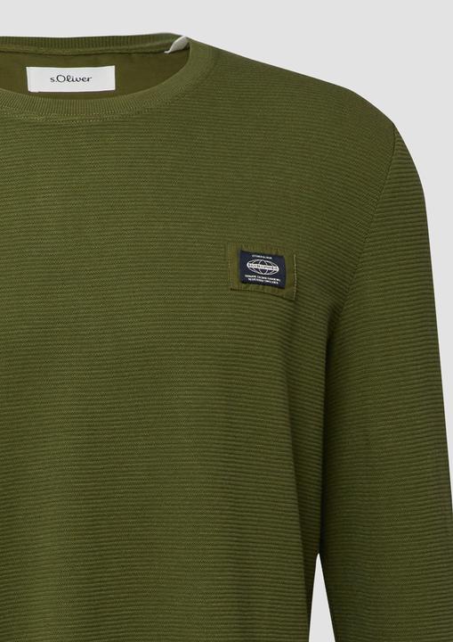 Produktbild s.Oliver T-Shirt Strukturiertes Longsleeve mit Ärmelbündchen (S)