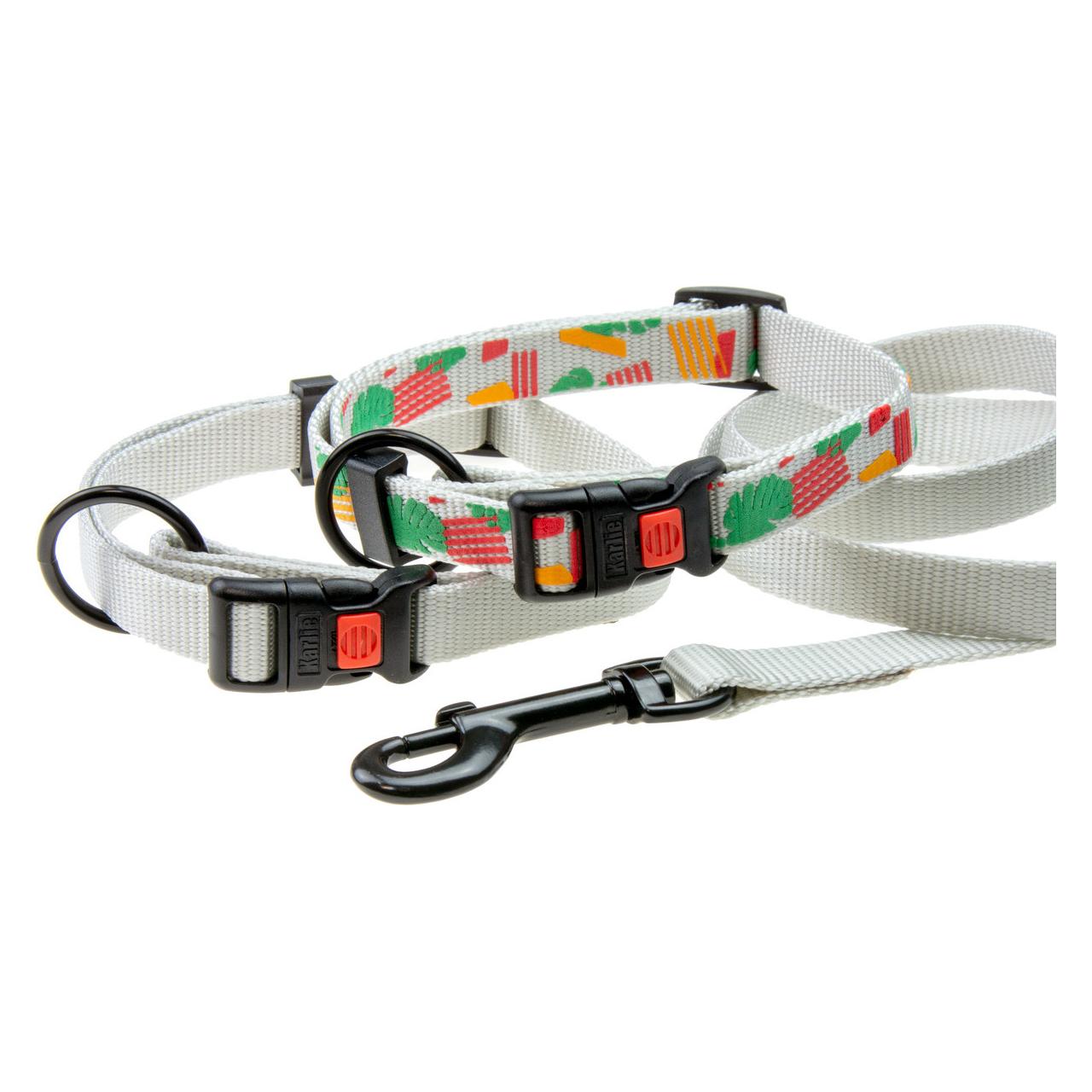 Karlie Halsband verstelbaar nieuwe universele kleuren Mix en Match (L, Hond, Loop), Kraag + Leiband