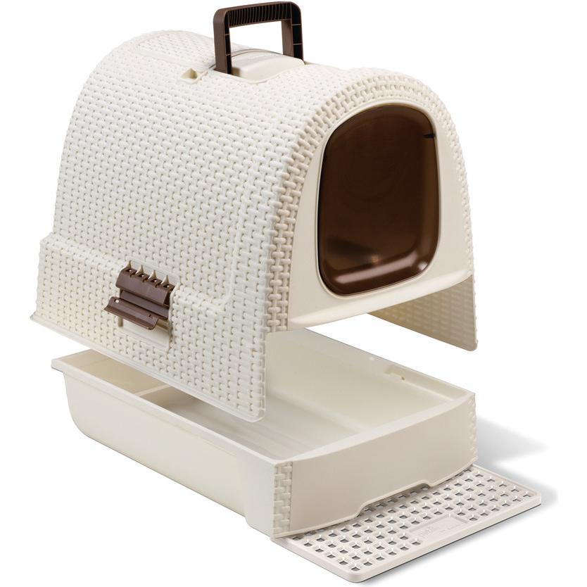 Comparer les prix de Curver Bac à litière pour chats 51 x 38,5 x 39,5 cm Gris