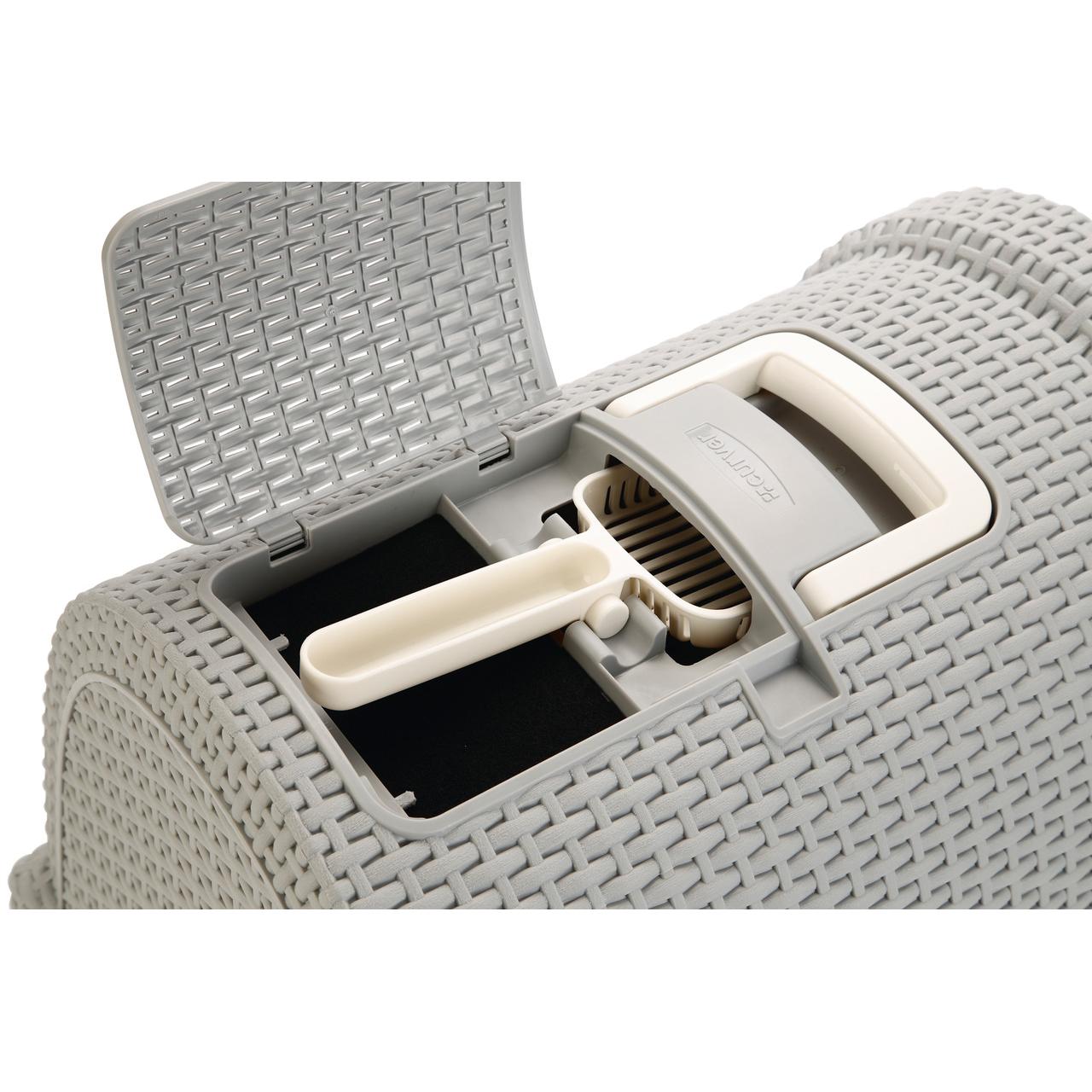 Curver Bac à litière pour chats 51 x 38,5 x 39,5 cm Gris