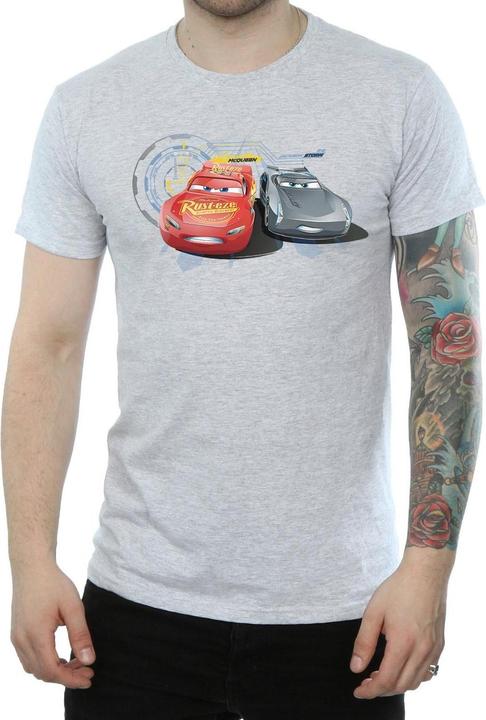 Actual product image Disney Mens Cars Lightning Vs Storm T-Shirt (M)