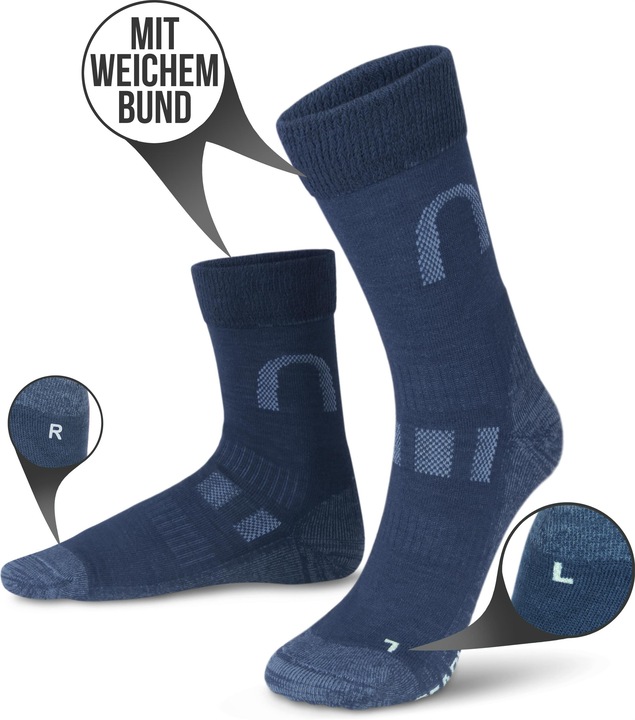 Actual product image Normani 2 pairs of Melton merino wool hiking and trekking socks (pack of 2, 35 - 38)