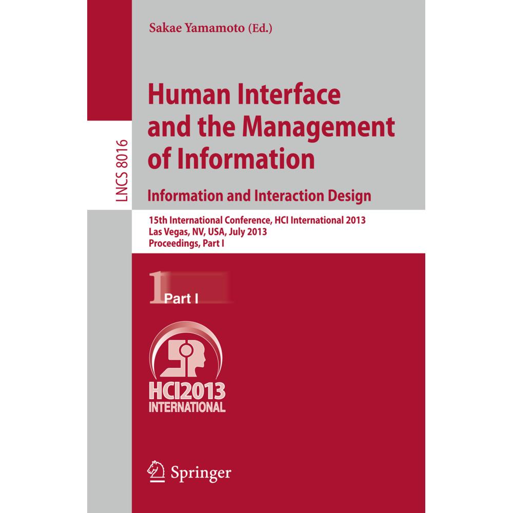 Human Interface and the Management of Information, Fachbücher von Sakae Yamamoto