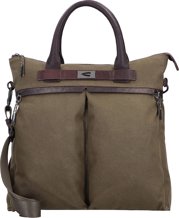 Actual product image Camel Active Canvas and leather shoulder bag in herritage look