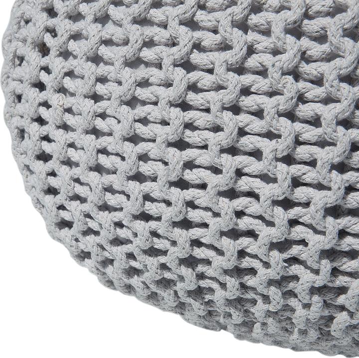 Produktbild Beliani Bilinis Pouf 50 x 35 cm hellgrau CONRAD