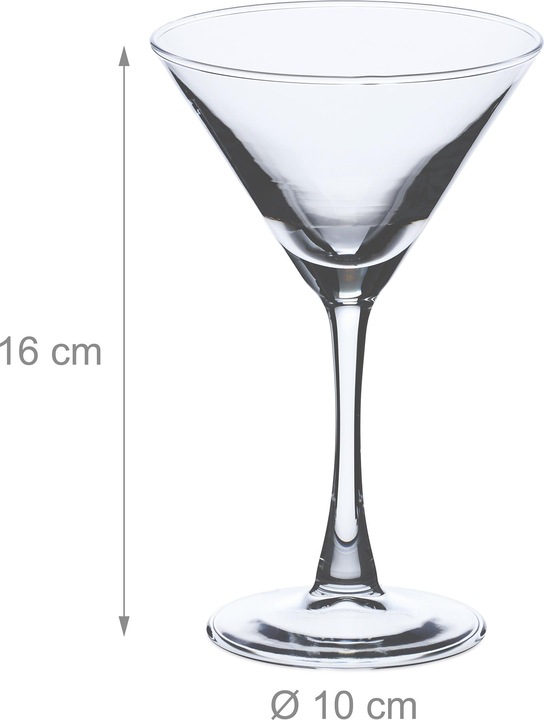 Actual product image Relaxdays 6x Martini glass (1.40 dl, 6 x, Martini glasses)