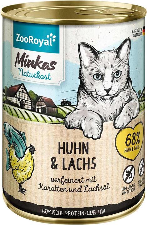 Zooroyal Minkas Huhn und Lachs mit Karotten (Adult, 6 Stk., 2400 g)