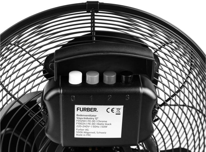 Produktbild Furber Bodenventilator Vayu-Industry 12 Schwarz matt (58 dB)