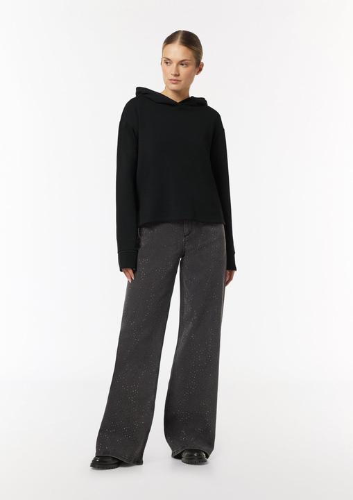 Image du produit Comma Sweatshirt Kapuzen-Sweatshirt mit Satin-Details (36)