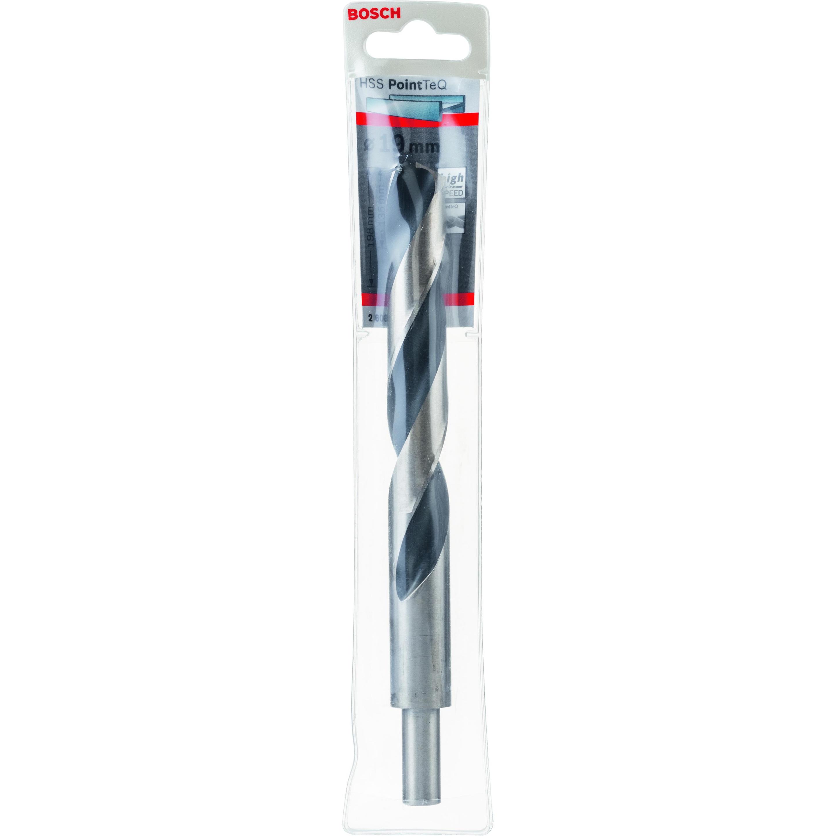 Thumbnail - Bosch Professional Zubehör, Bohrereinsatz, Metallspiralbohrer HSS PointTeQ, DIN 338, mit reduziertem Schaft, 19,0 mm (19...