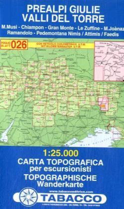 Produktbild Tabacco Wandern 1 : 25 000 Prealpi Giulie