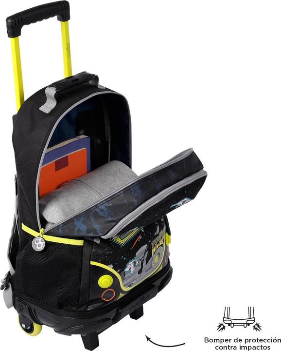 Actual product image Totto Spaceship School Backpack on Wheels