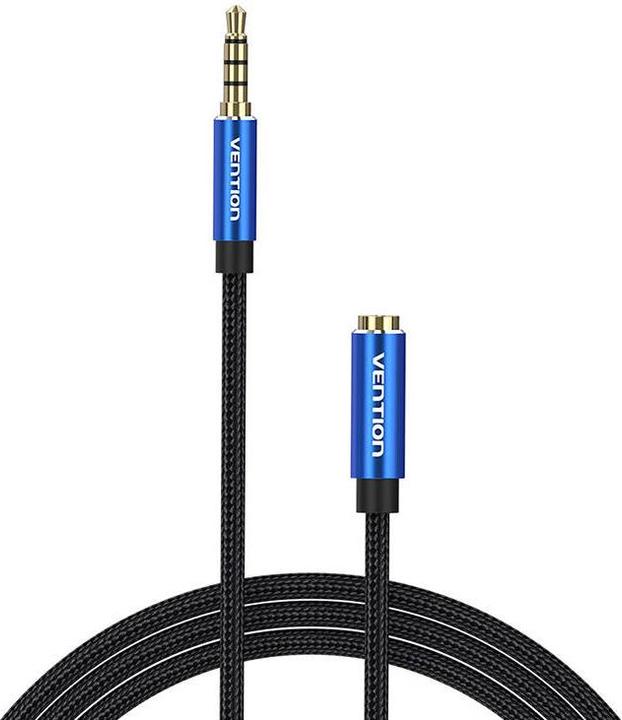 Image du produit Vention TRRS 3.5mm mâle vers 3.5mm femelle Extender audio 5m BHCLJ Bleu (5 m, Jack 3,5 mm (AUX))