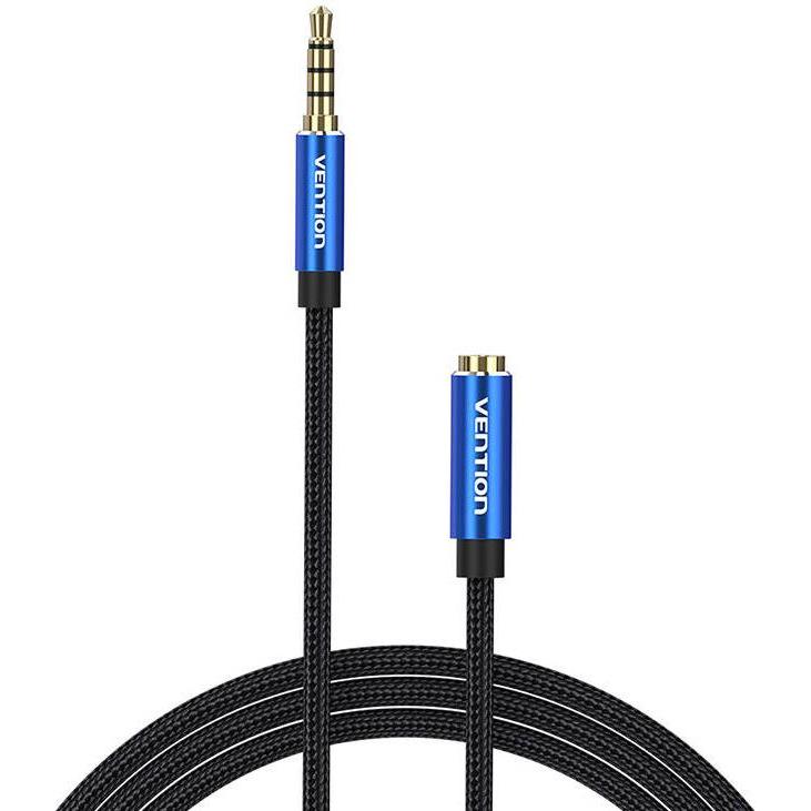 Vention TRRS 3.5mm Male to 3.5mm Female Audio Extender 5m BHCLJ Blue (5 m), Audio Kabel
