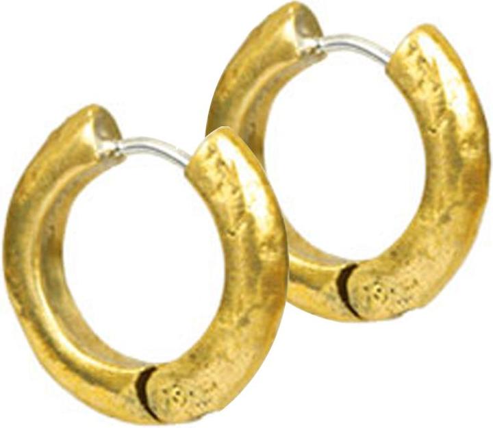 Produktbild Star Piercing Ohrring vergoldet Hammerschlag (Messing)
