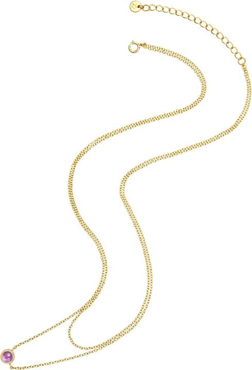 Image du produit Glanzstücke München Femmes argent sterling améthyste or jaune 42,0/36,0 cm chaîne de base + 5,0 cm Extension - 29928 (Argent sterling 925/000)