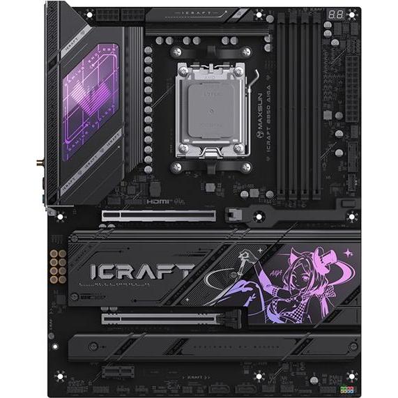 Maxsun iCraft B850 AIGA Socket AM5 (AM5, AMD B850, ATX), Scheda madre