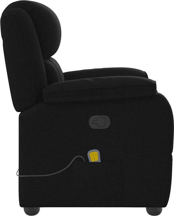 Actual product image vidaXL Massage armchair black fabric Massage TV armchair