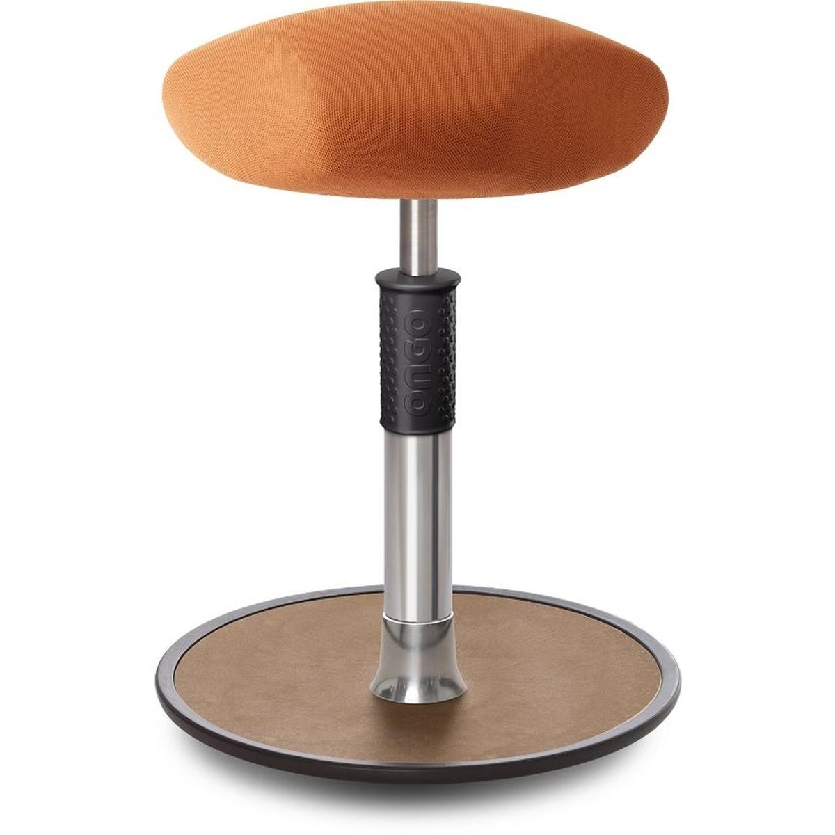 Ongo, Bürostuhl, Sitz- Stehhocker Free Regular Triangel Gestrick Orange Chrom /Natur