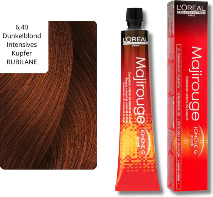 Immagine prodotto L'Oréal Professionnel Majirouge (6,40 Biondo scuro rame intenso RUBILANO)