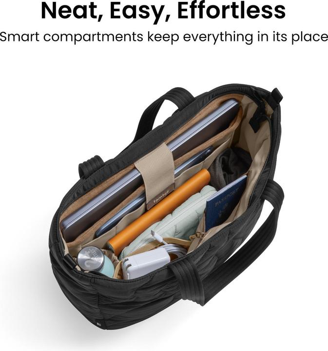 Immagine prodotto tomtoc Terra-T38 Puffy Laptop Tote Bag, 17.5L, black (17.50 l)
