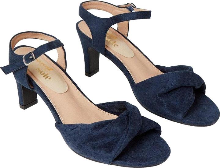 Actual product image Good For The Sole Womens/Ladies Trisha Two Part Wide Heeled Sandals (40)