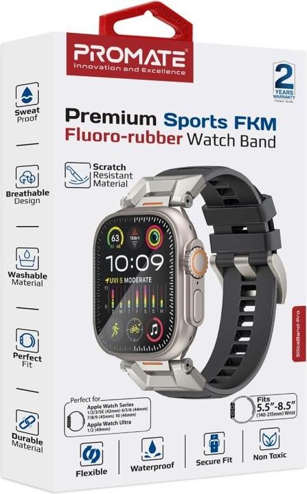 Image du produit ProMate SilicaBand-Pro (42 mm, 44 mm, 45 mm, 49 mm, Caoutchouc fluoré)