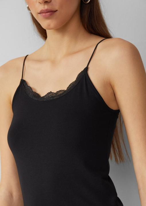 Immagine prodotto S.Oliver T-Shirt Spaghettiträgertop mit Spitzendetail (XXL)