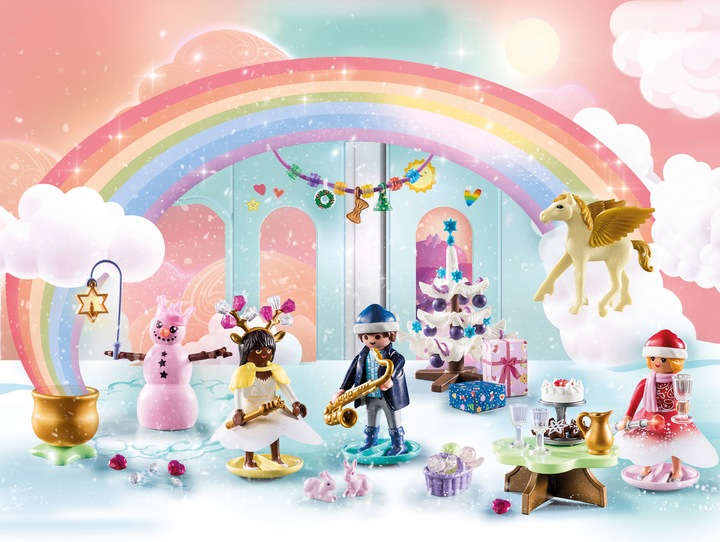 Actual product image Playmobil Advent Calendar "Christmas under the Rainbow